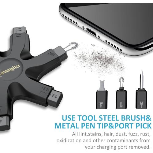 for iPhone Cleaning Kit Phone Port Cleaner, Cleaner Kit for AirPod iPhone Pro Max, Cleaning Putty for Cell Phone Charging Port Lightning Charger Connector Cable Speaker, Repair Restore Tool