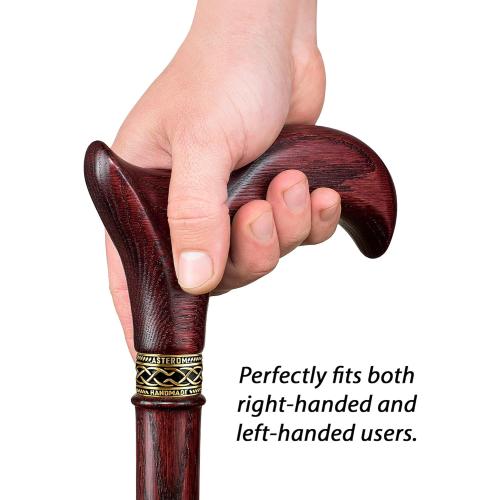 Asterom Handcrafted Walking Cane - Ergonomic, Wooden - Canes for Men - Walking Sticks for Seniors, Unique, Wood