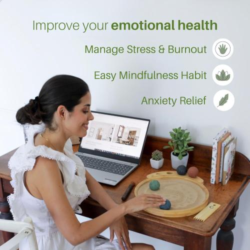 12 ENSO SENSORY Japanese Zen Garden Kit for Desk – 12” Bamboo Sand Garden Zen Décor | Meditation Gift | Sensory Therapy Tool for Mindfulness & Emotional Wellness