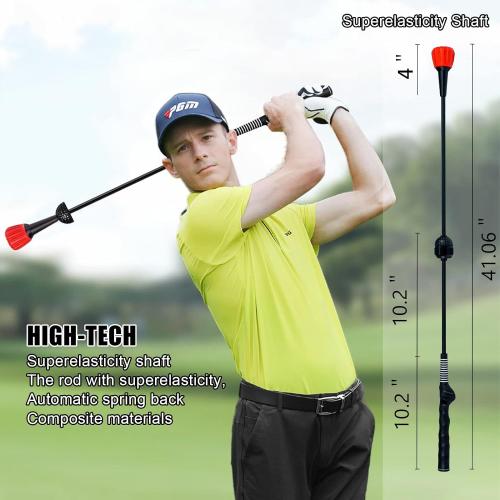 PGM Golf Swing Trainer Aid -2.0 Golf Swing Training Aid Golf Practice Warm-Up Stick for Strength Flexibility and Tempo Training -Suit for Practice Chipping Hitting Golf Accessories