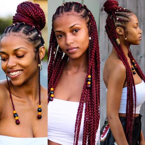 Red Braiding Hair Pre Stretched 3 Pack Colored EZ Prestretched Braiding Hair 26 in Hot Water Setting Yaki Braiding Hair Itch Free Synthetic Fiber Corchet Twist Braids Hair Extensions by UPruyo