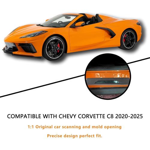 Real Carbon Fiber Inner Door Sill Protector Compatible with Corvette C8 2020-2025, Door Sill Plates Interior Decor Sticker Accessories