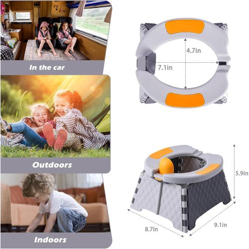 Travel Potty for Toddlers, Portable Foldable Toilet Training Seat