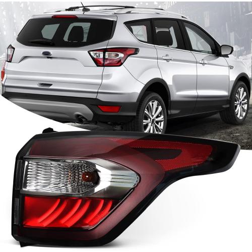 FIONE for Ford Escape Kuga Tail Light Assembly 2017 2018 2019 Outer Brake Rear Lamp Stop Indicator Light Right Passenger Side RH
