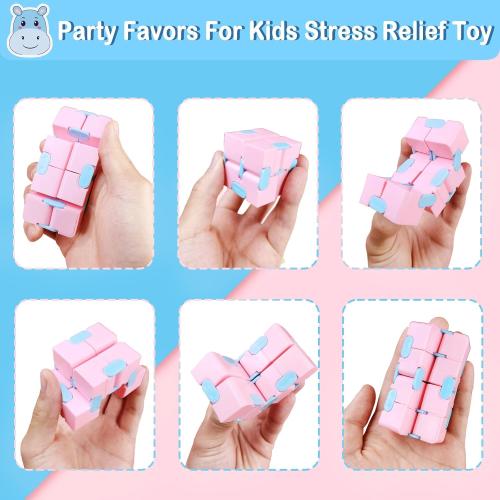 28 Pack Infinity Magic Toys for Kids, Hand Held Magic Sensory Stress Cube Toys- Anxiety Stress Relief Fidgeting Games for Teens Boys Girls Classroom Exchange Gifts Party Favors