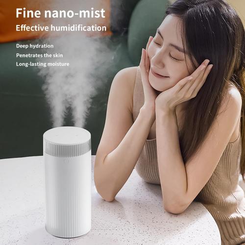 Portable Mini Humidifier 1.25L, Cool Mist for Bedroom Office Home, Auto Shut-Off, Dual Mist Modes, Night Light, Quiet Operation