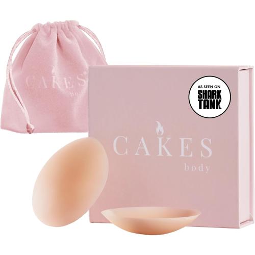 CAKES Body® Grippy Non-Adhesive Silicone Nipple Covers for Women (NO STICKY ADHESIVE) - Reusable, Silicone (Circle)