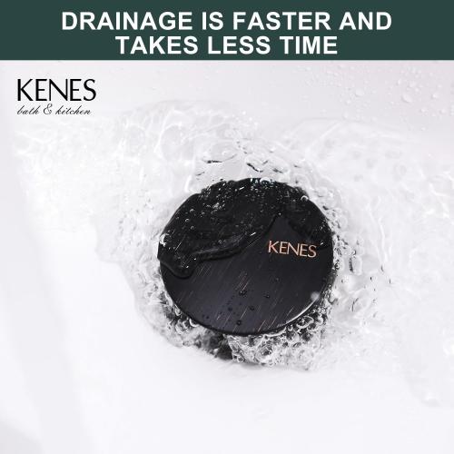 KENES Oil Rubbed Bronze Pop Up Bathroom Sink Drain Stopper Without Overflow