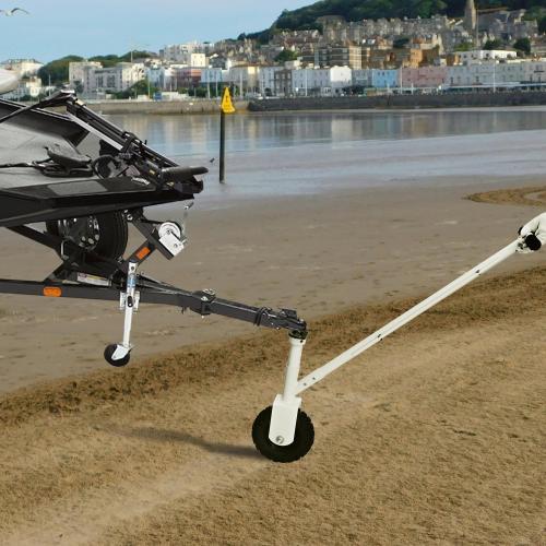 Trailer Dolly with Off-Road Wheels, Heavy-Duty 3500 lbs Capacity, 50mm Custom Hitch Ball & Mount – Manual Tow Dolly for RV, Boat, Camper & Utility Trailers