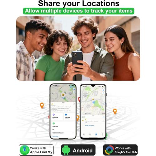 2-in-1 Air Tracker Tag for iOS & Android - Mini GPS Tracker Item Finders