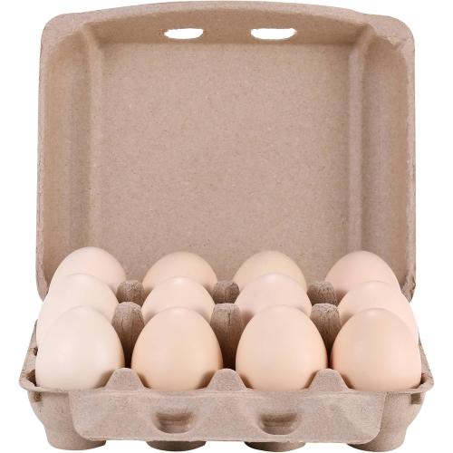50 PCS Vintage Egg Cartons, Natural Paper Pulp Square Dozen Egg Cartons