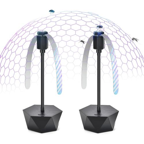 GUIDOT Fly Bug Fans for Food Tables, Fly Control Spinner Table Top Keep Flies Away from Patio Picnic Party Restaurant Kitchen Camping and BBQ
