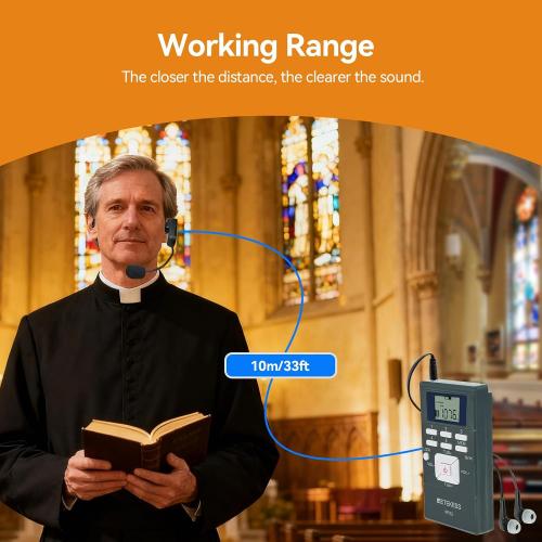 Retekess TR503 Church Translation System, FM Listening Device(1 TX 10 RX)