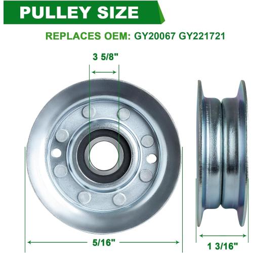 42 Inch Mower Deck Rebuild Kit Fit for John Deere LA145 LA120 LA125 D110 D130 D125 LA105 42 inch Tractor Parts Spindle GY21098 Blade AM13732 Idler Pulley GY20629 GY20067 Pulley GX20367 Belt GX20072