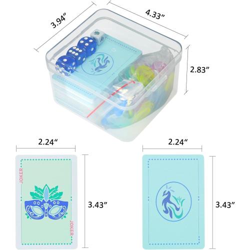 160-Piece American Mahjong Playing Cards Set, Includes Manual, Storage Box, Dice, Chips & Wind Indicator – Portable, Travel-Friendly