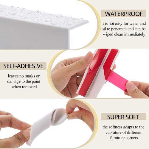 Pangda Baseboard Corners Blocks Self Adhesive Rubber Safety Corner Protectors Proofing Edge Guard Corner Cushion for Wall Furniture Edge