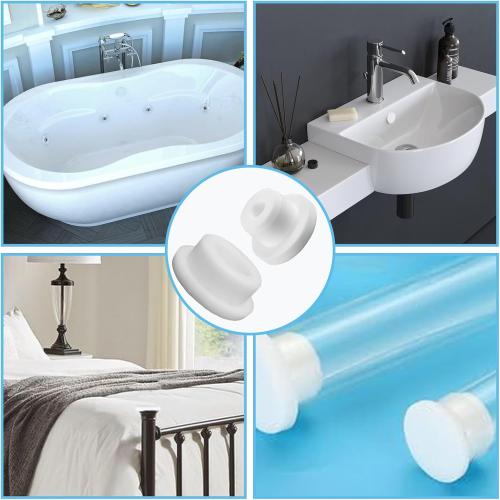 Bathtub Jet Covers Silicone Hole Plug White Tube Plugs 4 Sizes Waterproof Bathtub Plug Fit for 12mm 14mm 16mm 22-23mm Bathtub Hole