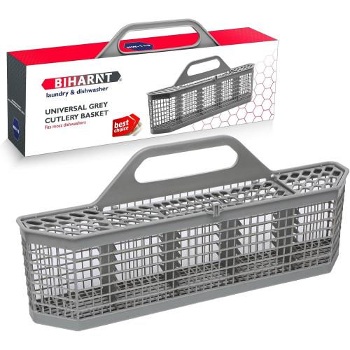 WD28X10128 Universal Dishwasher Utensil Silverware Cutlery Basket Compatible with GE Whirlpool Kenmore Maytag Frigidaire KitchenAid Samsung LG Dishwasher,Part No.WD28X10127, WD28X10131