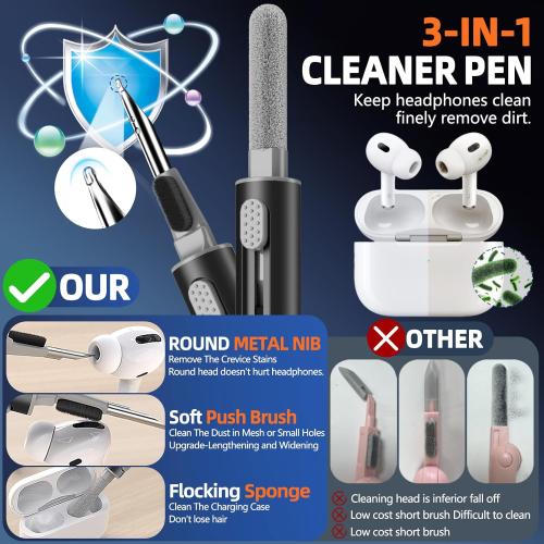 Compatible with AirPods Pro 2nd/1st Case,Magnetic Automatic Lock with Cleaning Kit,Compatible with Magsafe,Carbon Fiber Texture Cover -Red