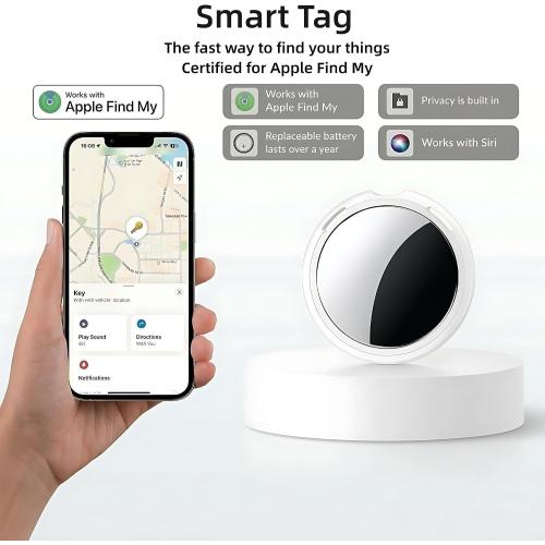 4 Pack Smart Tracker Tags MFi Certified Item Finder Apple Find My iOS Only