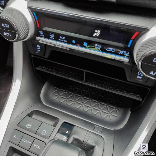 RUNROAD Center Console Upgraded Organizer Tray Compatible with Toyota RAV4 2019 2020 2021 2022 2023 2024 2025 Accessories, Insert Armrest Organizer Console ABS Secondary Storage Tray Container Box