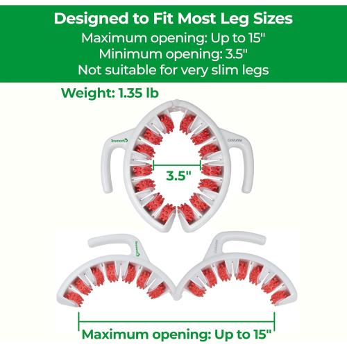 TESMED Cellulite Manual Massager Roller for Thighs and Buttocks | Made in Italy and patented, with converging and diverging roller technology for targeted anti-cellulite massage.