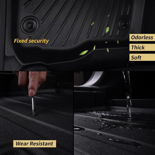 All Weather Floor Mats for Honda Odyssey 2017 2016 2015 2014 2013 2012 2011 Mini Passenger Van TPE Rubber Liners Odyssey Odorless Anti-Slip Car Floor Liners-1st & 2nd & 3rd Row & Cargo Mat Full Set