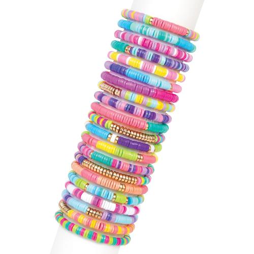 Make It Real: Swift Clicks - Heishi Bracelet Maker - 2047pc, DIY Jewelry Craft Kit, Design & Make 23 Bead Bracelets, Rotate-Click-Wear, Girls Kids 8