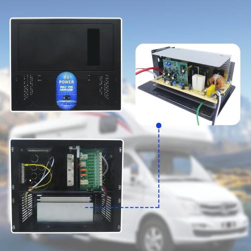 Black WF-8955PEC Power Center rv Converter 55 amp Compatible with WF8900 Series RV Converter Charger for rv,Camper，Travel Trailer