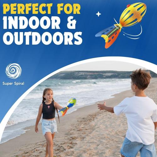 Liberty Imports 3 Pack Whistling Foam Footballs with Tail – Pocket Missile Rocket Football Toy Set for Kids – Aero Howling Sports Flyers for Outdoor Games, Backyard Play, Beach