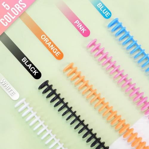 Rayson Click Binding Spines, 34-Hole Click Binding Ring for A4 and U.S. Letter Size Paper, Multi-Color, 1/2 Diameter, 3:1 Pitch, Binds Up to 90 Sheets, 30 Pack