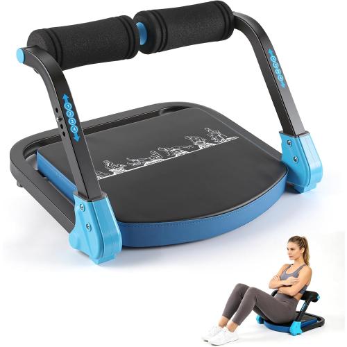 6-in-1 Foldable Ab Machine with 4 Resistance Levels, 330 lb Capacity | Padded seat, foam handles, supports sit-ups and core workouts, compact design, easy storage