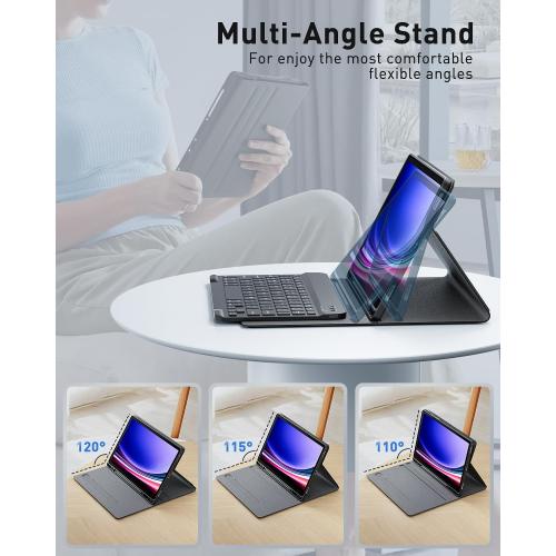 Case Keyboard / Mouse and Detachable Magnetic Keyboard, Slim Case  Holder (Black)