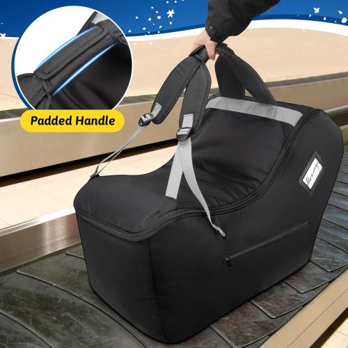 YOREPEK Padded Car Seat Travel Bag Backpack Compatible with All Nuna Pipa Car Seat and Base, Infant Car Seat Bags for Air Travel with Shoulder Straps, Carseat Cover with Side Pocket, Protective Feet