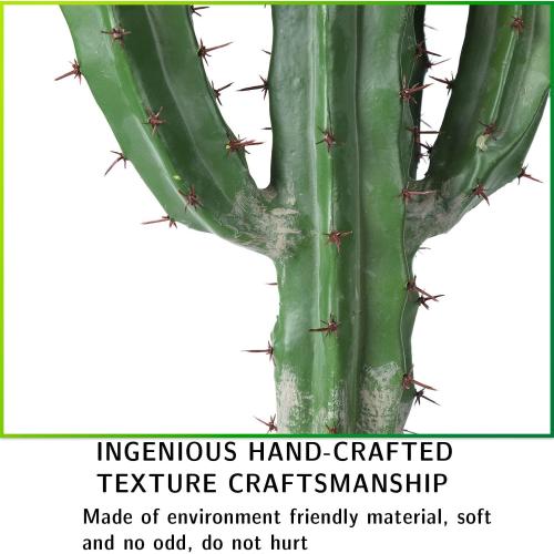 Size 25 Artificial Cactus Fake Big Cactus 25 Inch Faux Cacti Plants for Home Garden Office Store Decoration