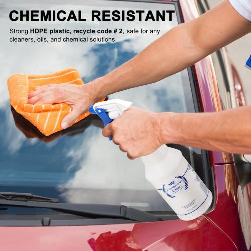 Plastic Spray Bottle, Empty Spray Bottles (2 Pack 24 Oz), All-Purpose Sprayer for Cleaning Solutions, Hair Spray, Bleach, Planting, BBQ, Mist & Stream Water Spraying Bottle with Adjustable Nozzle