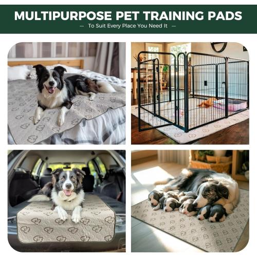 FXW Washable Pee Pads for Dogs, Puppy Pads with Super Absorbent, Specifically Designed for FXW Rollick/Homeplus 24inch 8 Panels Dog Playpen, 63 Square, Khaki, 1 Pack