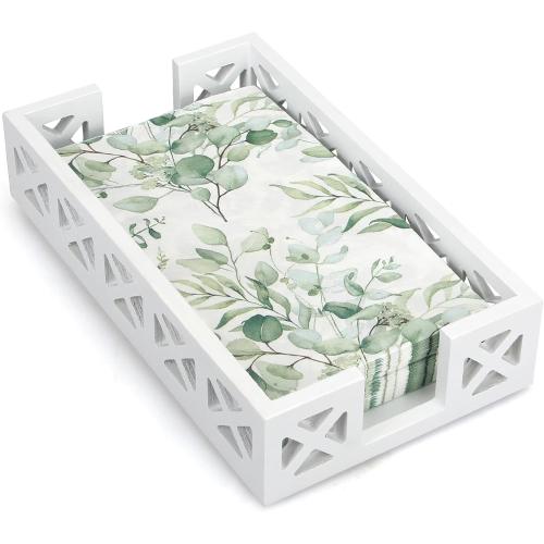 Guest Towel Holder for Bathroom Napkin Holder Wooden Paper Hand Towel Tray
