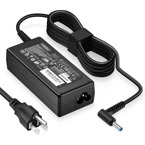 Charger Compatible with HP Laptop Computer 65W 45W Smart Blue Tip Power Adapter