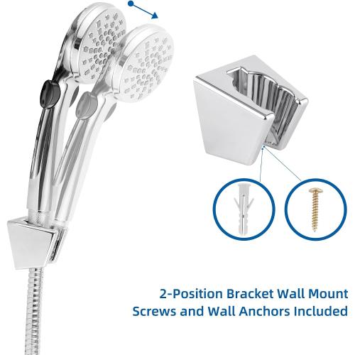Hibbent RV Handheld Shower Head Water Saving with 59'' Hose, Chrome