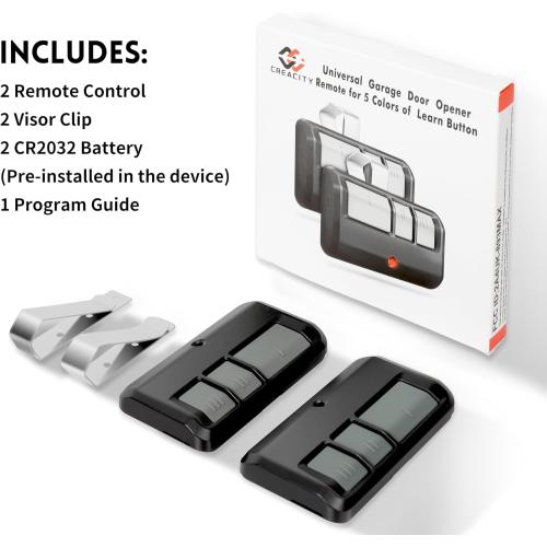 2 for Chamberlain LiftMaster Craftsman Garage Door Opener Remote 893LM 893Max 971LM Universal