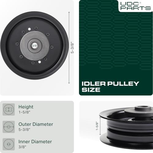 196104 Idler Pulley / 48 54 inch Deck/for Husqvarna 532196104 197380 532197380 TS342 TS343 TS348 TS352 YT42DXLS