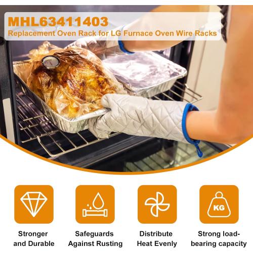 MHL63411403 Oven Rack Replacement – 24 .6 x 16.14 Inch Stove Shelf for LG Ovens, Replaces MHL63531403, MHL63411401, MHL62112101