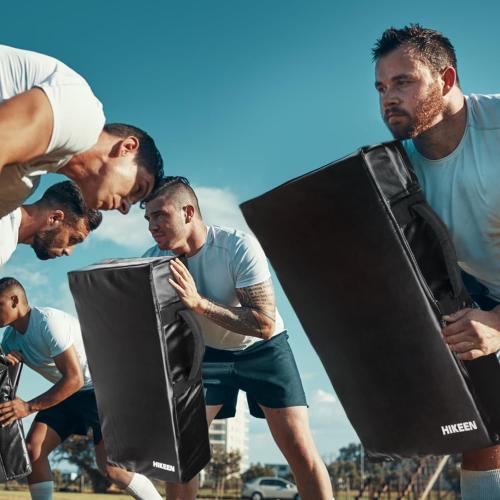 Hikeen Football Blocking Pad Training Equipment Denser Softer Foam Kick Pads for Football, Basketball, Hockey, Lacrosse Tackle Dummy - 24x16 Kick Shield Pad with Handles (1PCS)