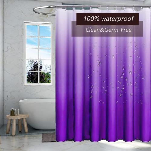 TIKABC Shower Curtain Liner, Purple Lightweight Shower Curtain Liners, Plastic Shower Curtains, 72x72 inch PEVA Shower Liner with 12 Grommet Holes and Magnetic Weights