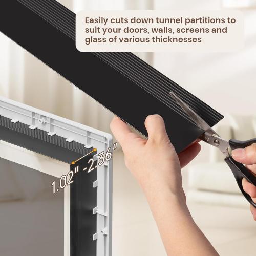 Never Rust Dog Door with Durable Plastic Frame, Medium Doggy Door for Interior and Exterior Doors, Doggie Door with Magnetic Flaps, Closing Panel, Telescoping Tunnel, for Pets Up to 45lb