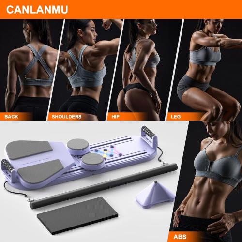 Pilates Board,Pilates Reformer Sets, Multifunctional Abdominal Pilates Board for Home Workout Equipment, Portable Foldable Ab Board Trainer Pilates Exercise Machine,Pilates Board for Women