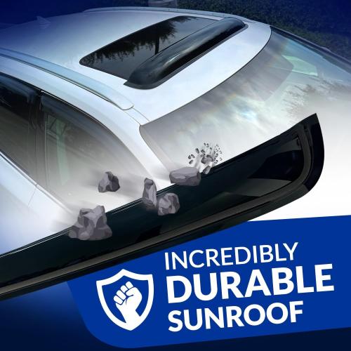 Sunroof Wind Deflector Car Sunroof Cover Compatible with 2007-2011 Honda CR-V | Waterproof Moonroof Auto Window Deflectors Visor Thickness 1.4mm 980mm 38.5 | Dark Smoke | Set of 1