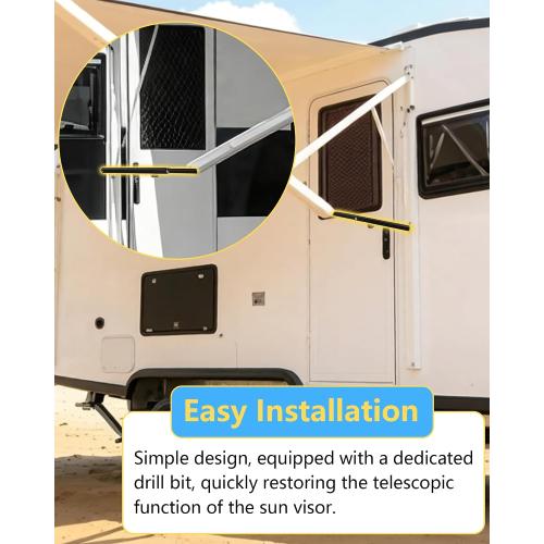 675364 33 RV Awning Inner Drive Arm Fit for Solera Regal 63 Assemblie, Aluminum Rail Anti-Rust Awning Pitch Arm, Black