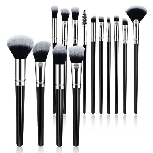Makeup Brush Set, Premium Synthetic 14 Pcs Makeup Brushes, Travel Makeup Brush Set for Foundation, Concealer, Blush and Eyeshadow Brush(Black)
